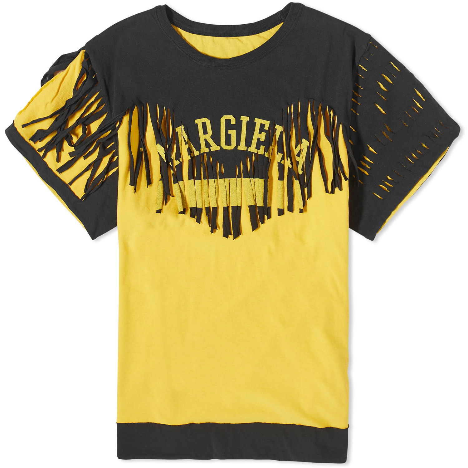 Tričko Maison Margiela Fringe Logo T-Shirt Žltá | S67GC0030S24607855, 0