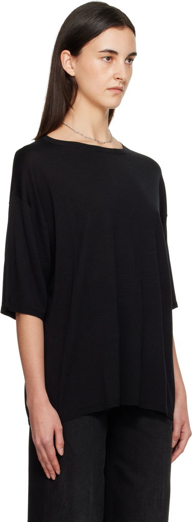 Tričko TOTEME Longline Knit T-shirt Čierna | 254-WRT0620-YA0211, 1