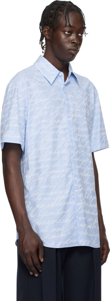Košeľa Balmain Love Letter Print Shirt Modrá | EH1HL028CF82, 1