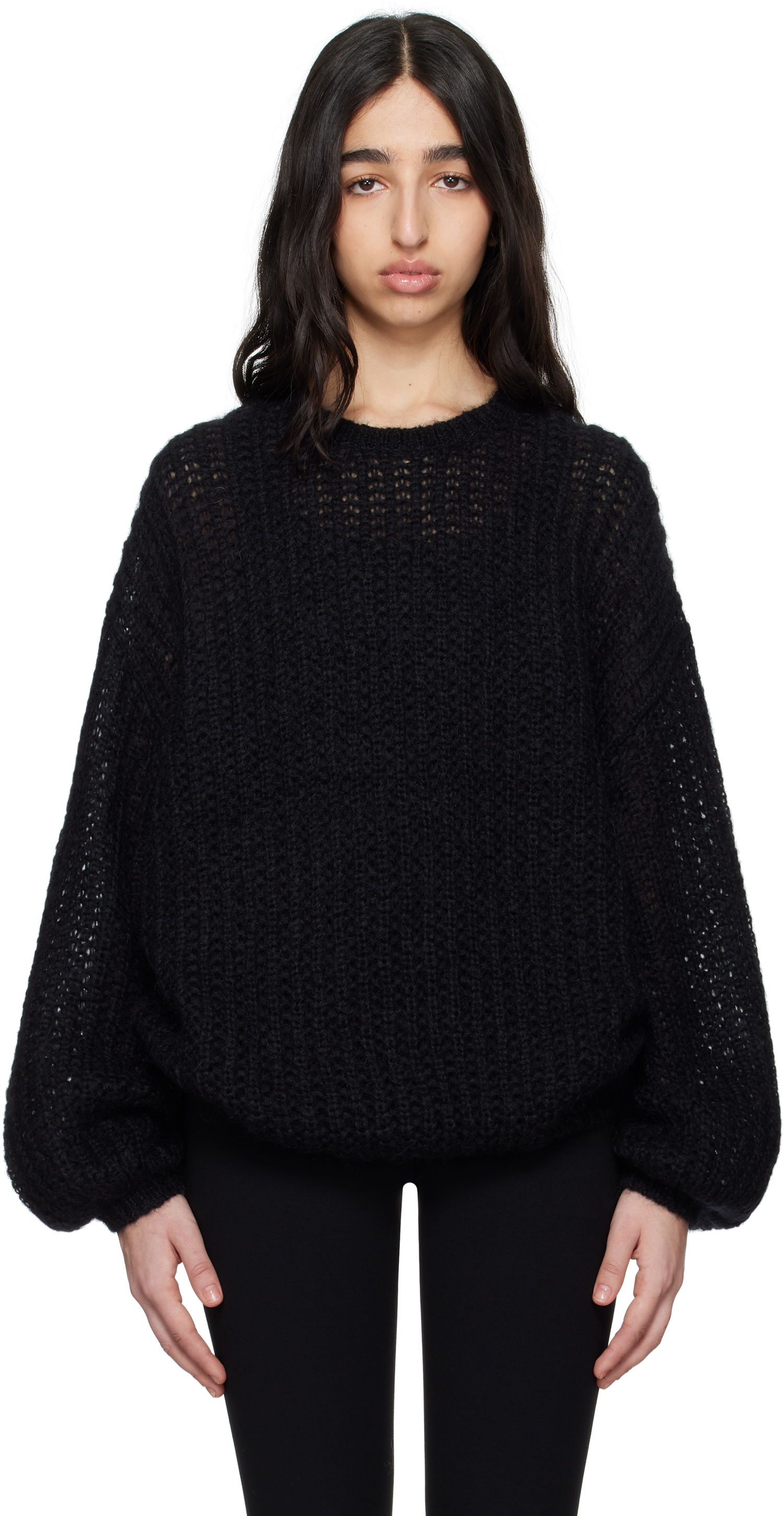 Sveter TOTEME TOTEME Puffed Knit Sweater Čierna | 252-WRT0547-YA0160, 0