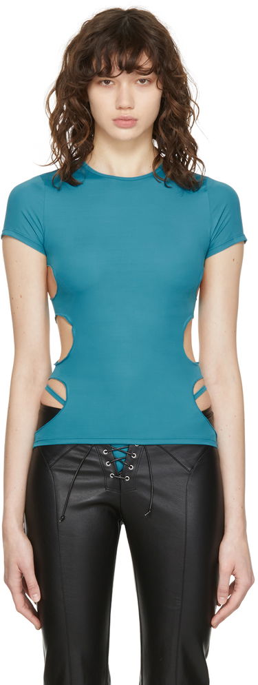 Tričko Miaou Miaou Zephyr Cutout T-Shirt Tyrkysová | 7041-CL, 0