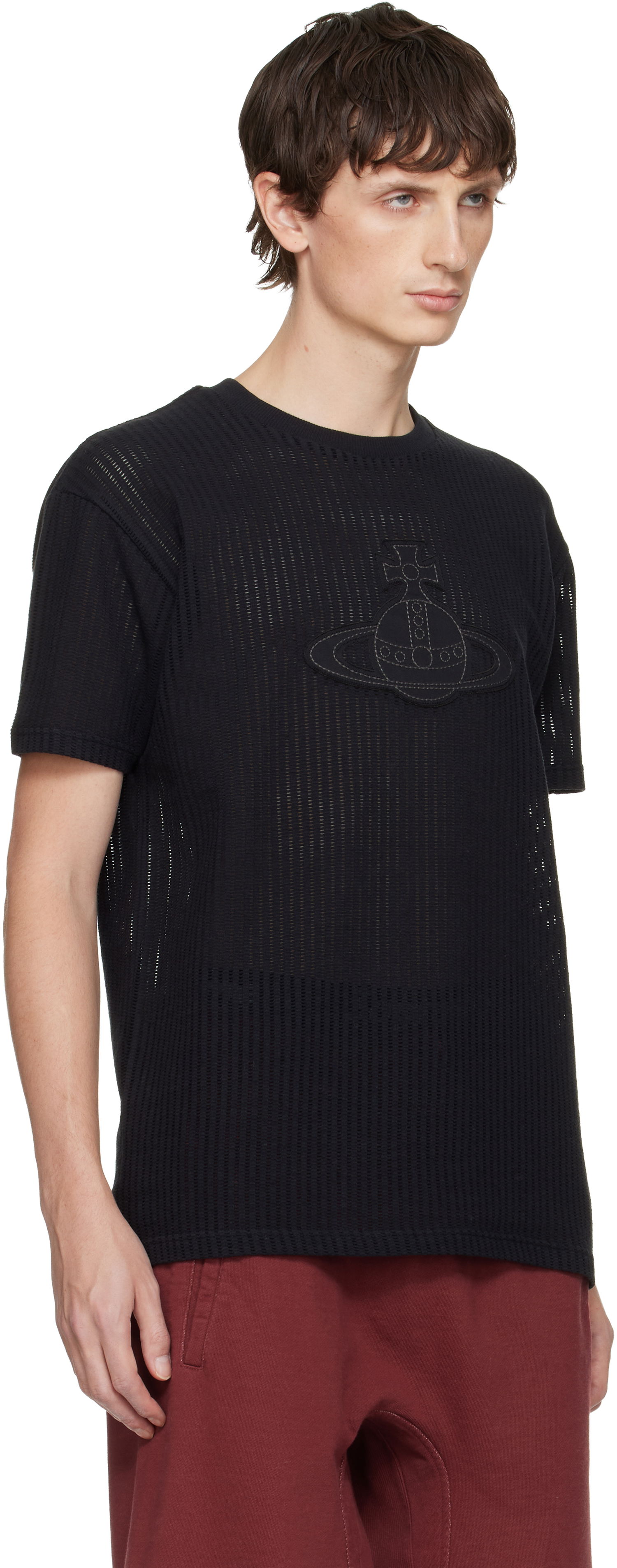 Tričko Vivienne Westwood Ribbed Orb Patch Classic T-shirt Čierna | 3G010044-J00A5-, 1