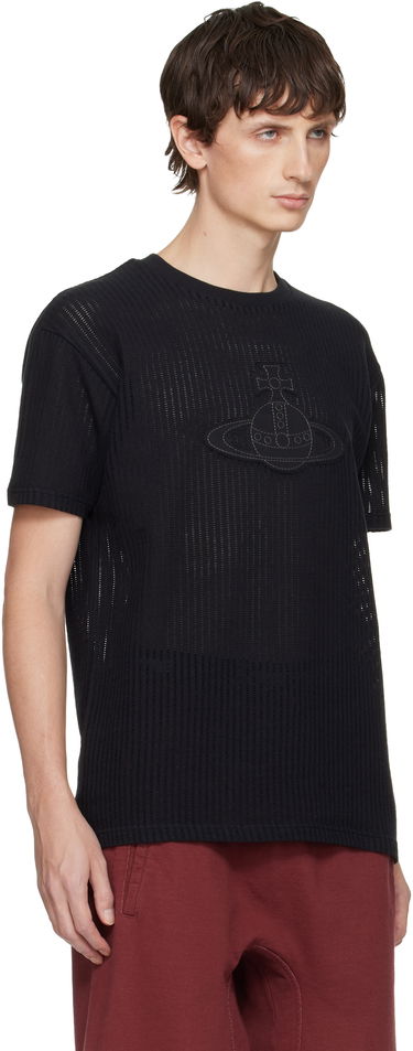 Tričko Vivienne Westwood Ribbed Orb Patch Classic T-shirt Čierna | 3G010044-J00A5-, 1