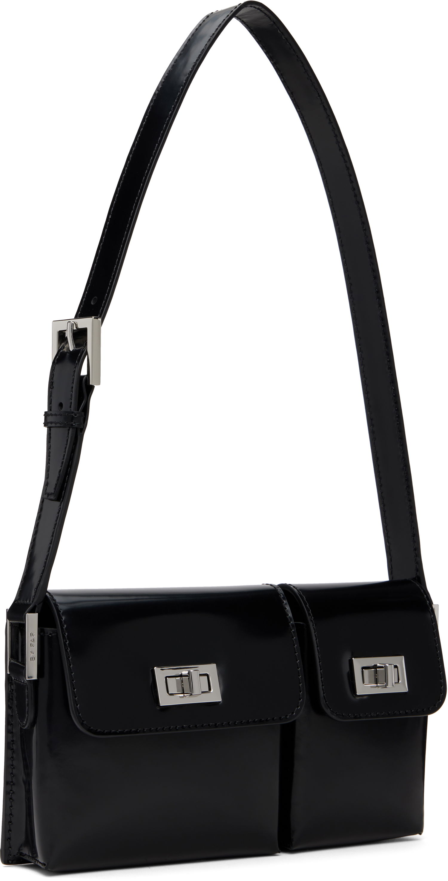 Kabelka BY FAR BY FAR Baby Billy Semi Patent Leather Bag Čierna | 21FWBABYBOBLWSMA, 1