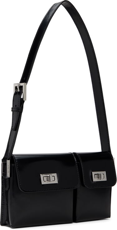 Kabelka BY FAR BY FAR Baby Billy Semi Patent Leather Bag Čierna | 21FWBABYBOBLWSMA, 1