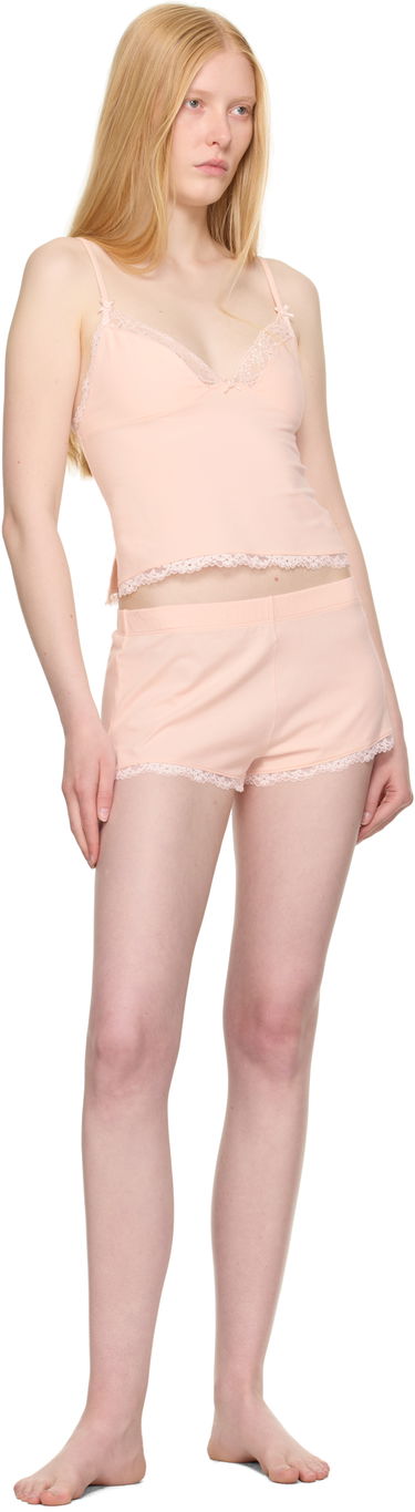 Pyžamo SKIMS SKIMS Cotton Jersey Lace Cami and Shorts Set Ružová | TP-CAM-8070W, 3