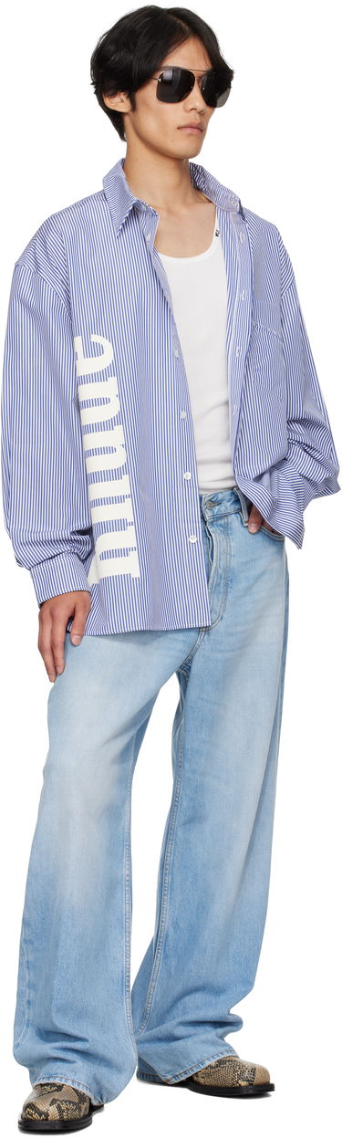 Košeľa Rhude Rhude Side Logo Long Sleeve Shirt Modrá | RHPF25SR10012, 3