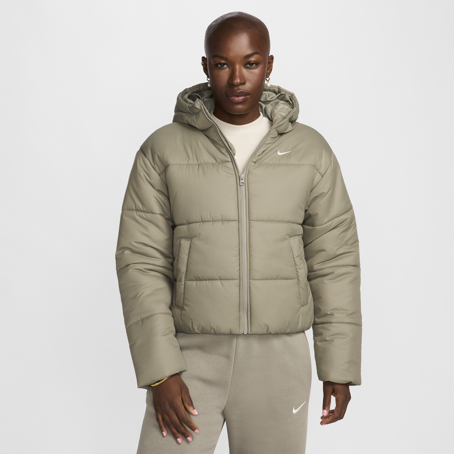 Bunda Nike Therma-FIT Sportswear Classic Puffer Šedá | FZ5899-321, 0