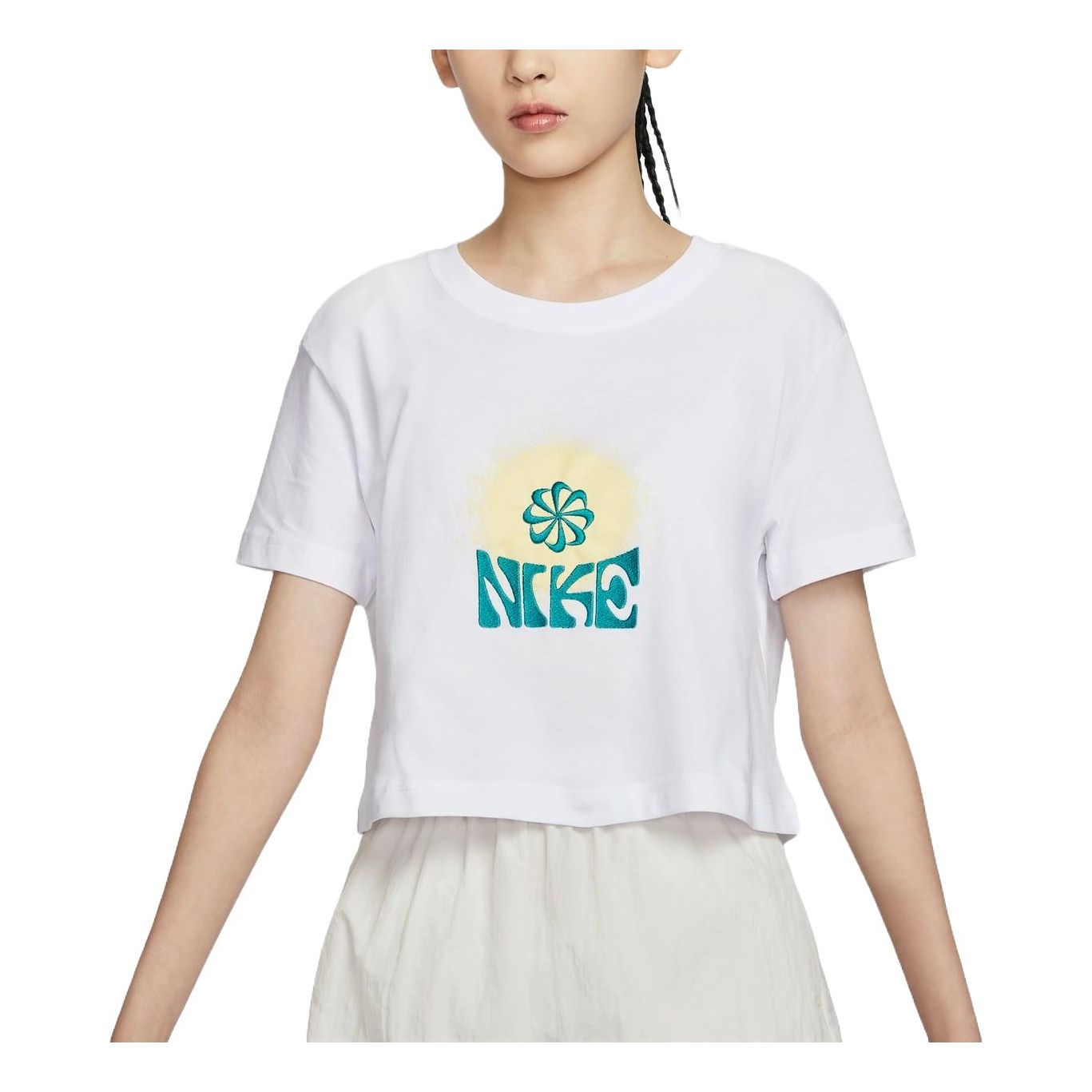Crop Top Nike Graphic Crop T-Shirt Biela | FV4231-100, 0