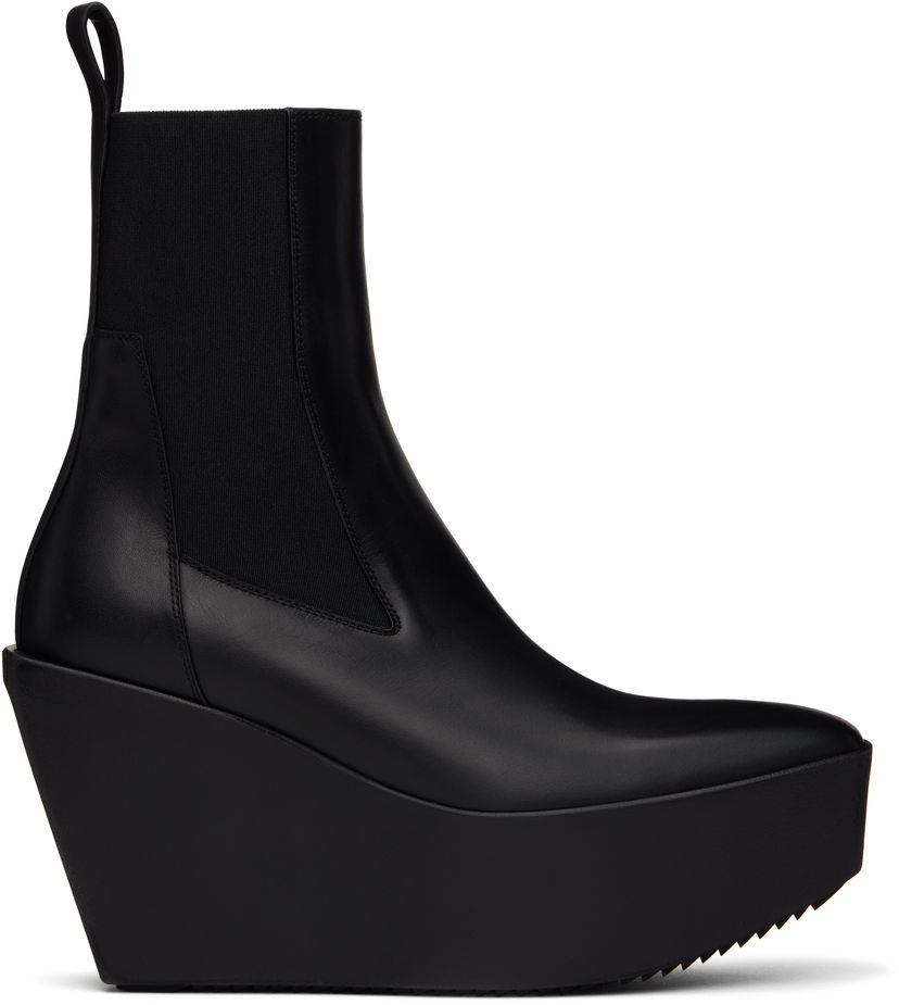 Oblečenie Rick Owens Rick Owens Hollywood Sliver Platform Beatle Boots Čierna | RP01E7851 LOO