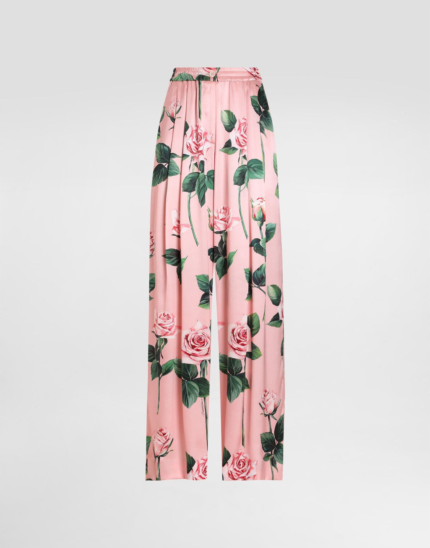 Pyžamo Dolce & Gabbana Dolce & Gabbana Silk Rose Print Pajama Pants Ružová | FTCISTFSA7DHF5IZ, 0