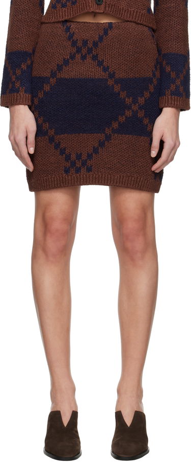 Sukňa JW Anderson JW Anderson Fairisle Knit Miniskirt Hnedá | KW1412-YN0439, 0