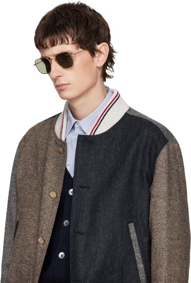 Slnečné okuliare Thom Browne Thom Browne Titanium Squared Aviator Sunglasses Metalická | UES907A-G0001, 3