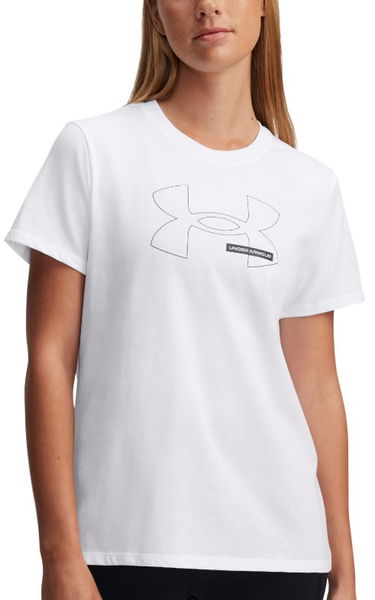 Tričko Under Armour Rival Outline Short Sleeve T-Shirt Biela | 1389719-100, 0
