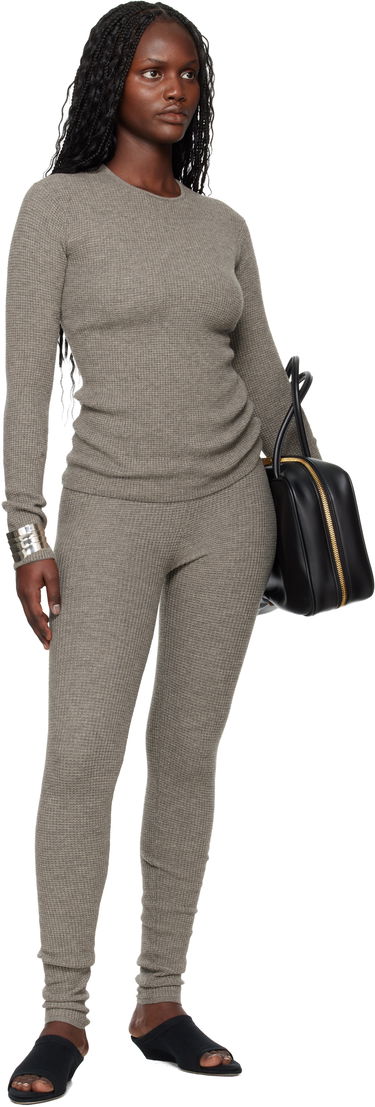 Tričko Fear of God Fear of God ESSENTIALS Holiday Waffle Long Sleeve T-shirt Šedá | 192HO257242FW, 3