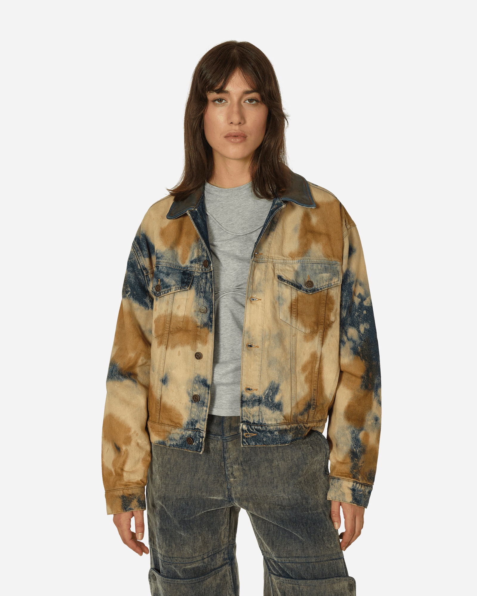 Bleached Denim Jacket Acid Savas Wash