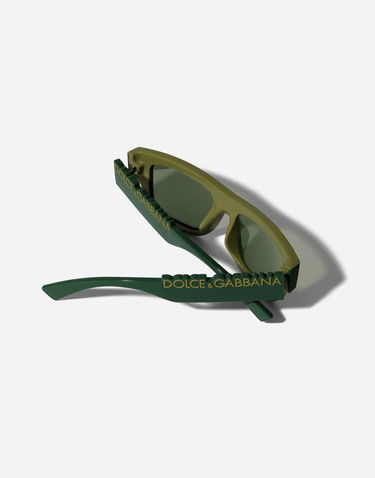 Slnečné okuliare Dolce & Gabbana Dg Logo Rectangular Frame Sunglasses Zelené | VG601FVN7719V000, 3