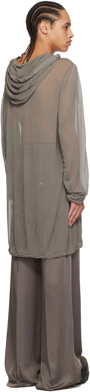 Sveter Rick Owens Rick Owens Hollywood Viscose Crepe Jersey Hoodie Šedá | RR01E5285 JCR, 2