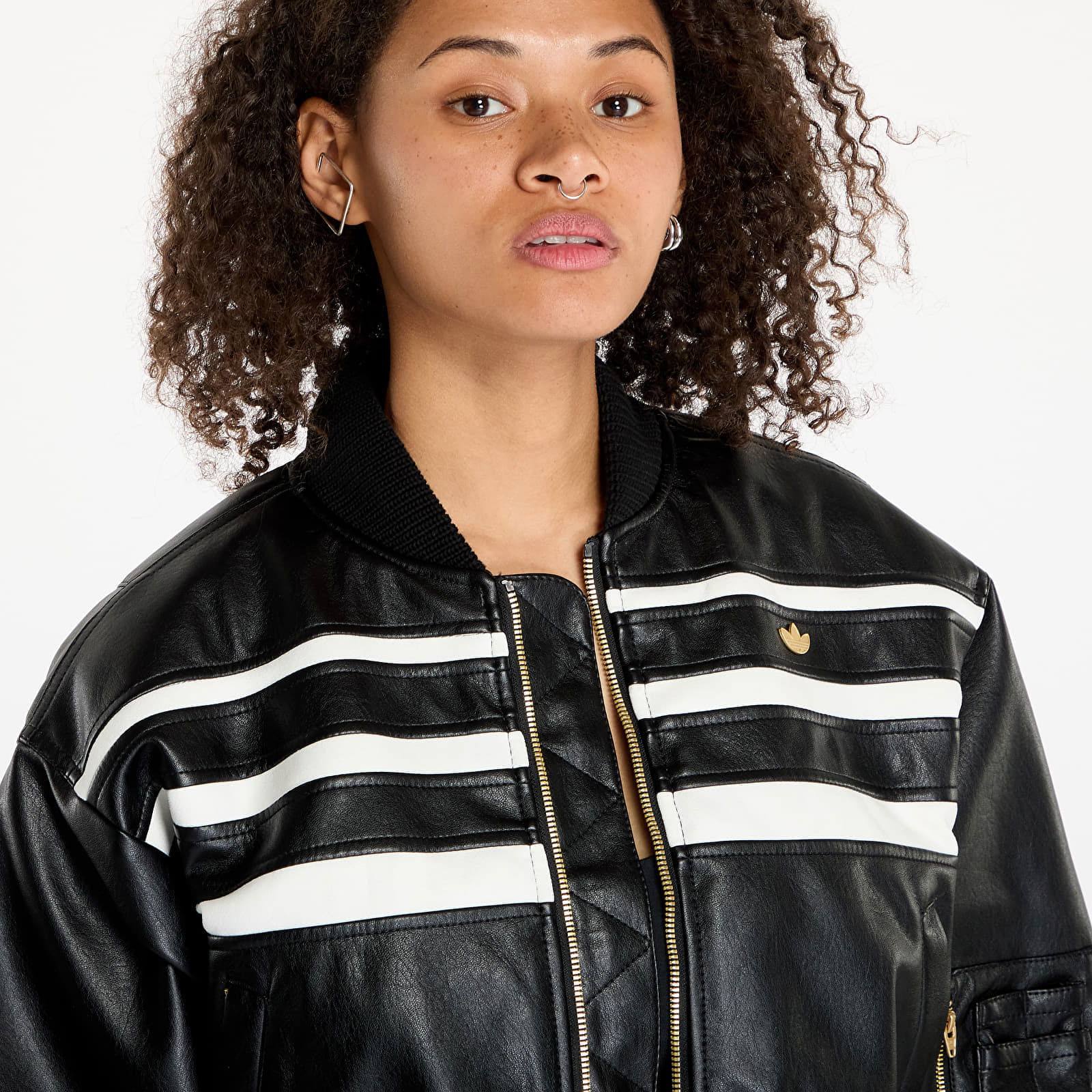 Pleather Bomber Black