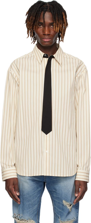 Košeľa We11done We11done Necktie Striped Shirt Béžová | WD-SH0-25-161-M-BG, 0
