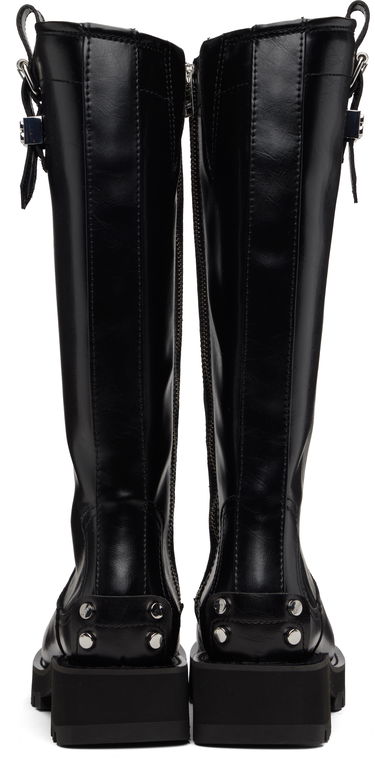 Tenisky a topánky GANNI Knee-High Buckle Strap Lug Sole Boots Čierna | S3022, 1