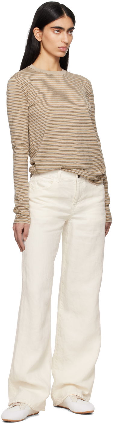 Tričko The Row The Row Juhi Striped Long Sleeve T-Shirt Béžová | 8811-Y688, 4