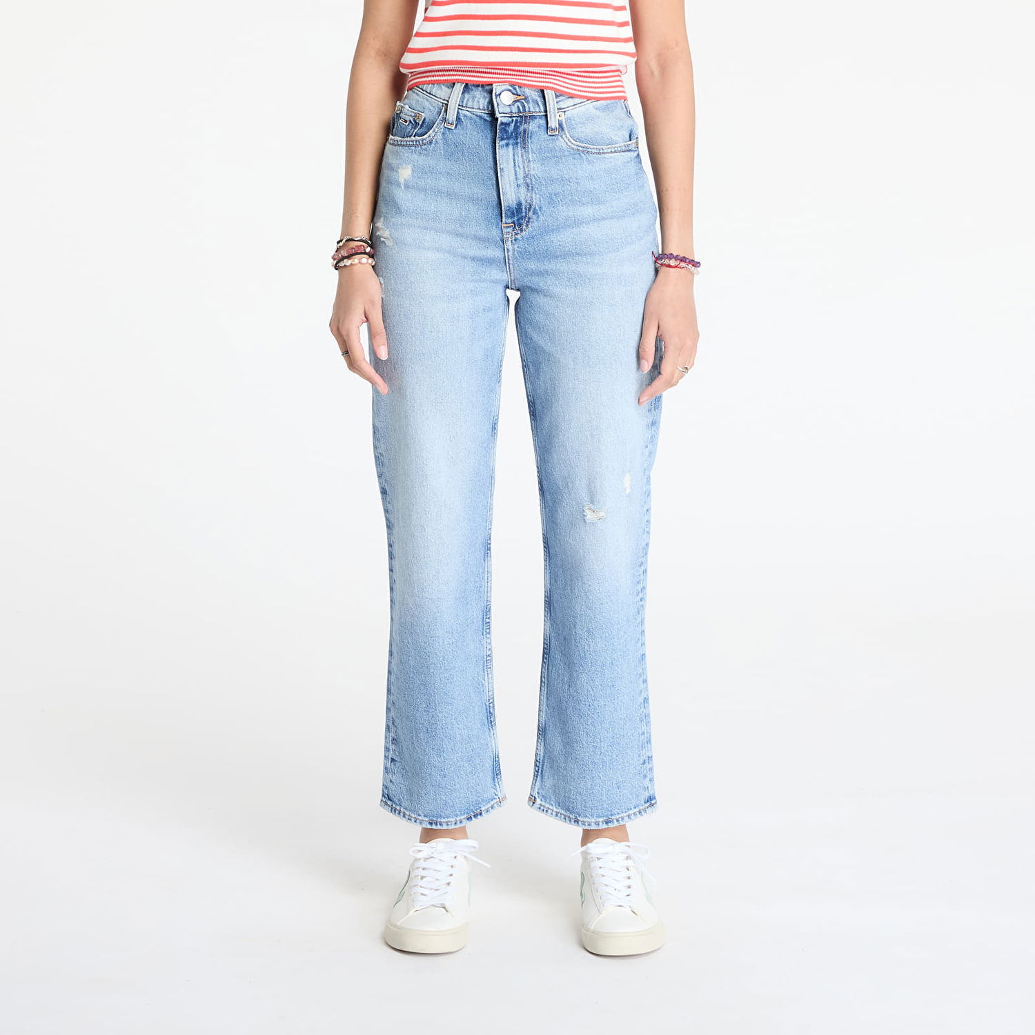 Džínsy Tommy Hilfiger Tommy Jeans Layla High Rise Slim Straight Jeans W25/L30 Modrá | DW0DW20013 1AB, 0