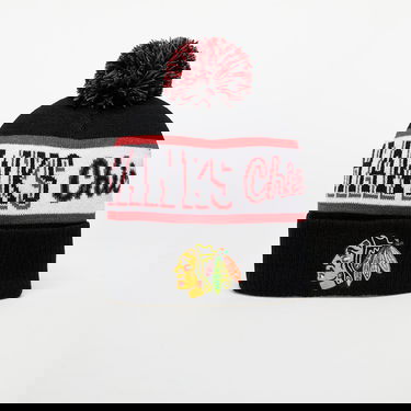 Kulicha Mitchell & Ness Chicago Blackhawks Pom Knit Beanie Čierna | HK8955-CBHBLCK, 0