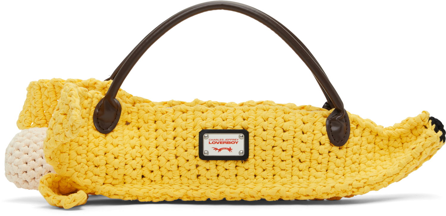 Kabelka Charles Jeffrey Loverboy Charles Jeffrey LOVERBOY Crocheted Banana Shaped Bag Žltá | 54120101, 0