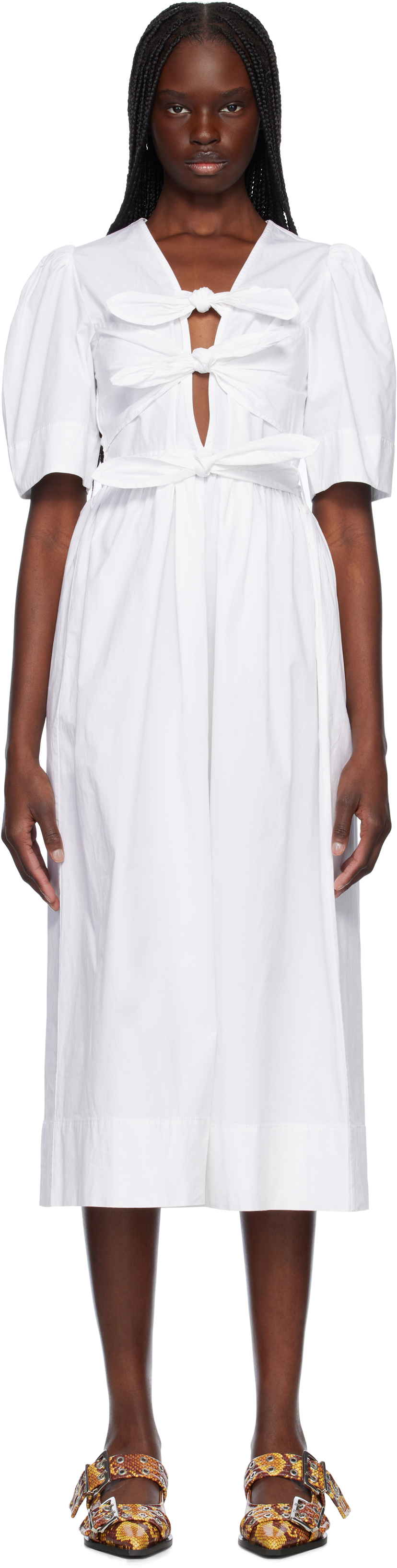 Šaty Acne Studios Acne Studios Satin Lace Midi Dress A20862