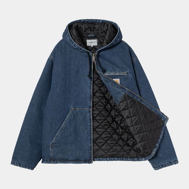 Bunda Carhartt WIP Cleveland Stone Washed Hooded Jacket Modrá | I036258_7, 7