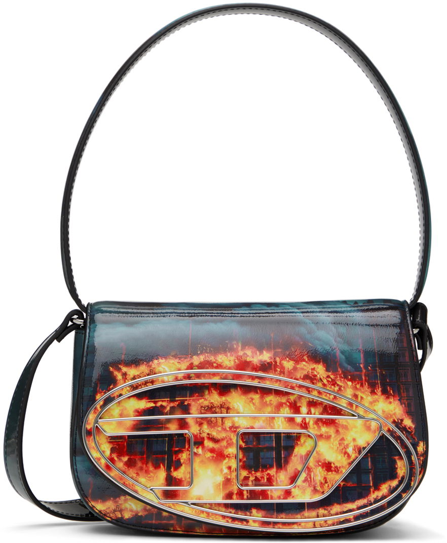 Burning City Print Shoulder Bag