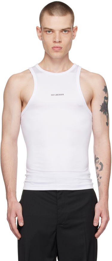 Tielko Han Kjøbenhavn Designer Bonded Tank Top Biela | M-132840, 0