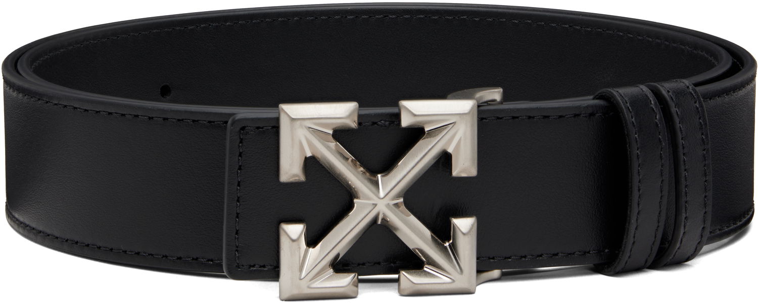 Opasok Off-White Arrow Quote Leather Belt Čierna | OMRB14GC99LEA0011001, 0