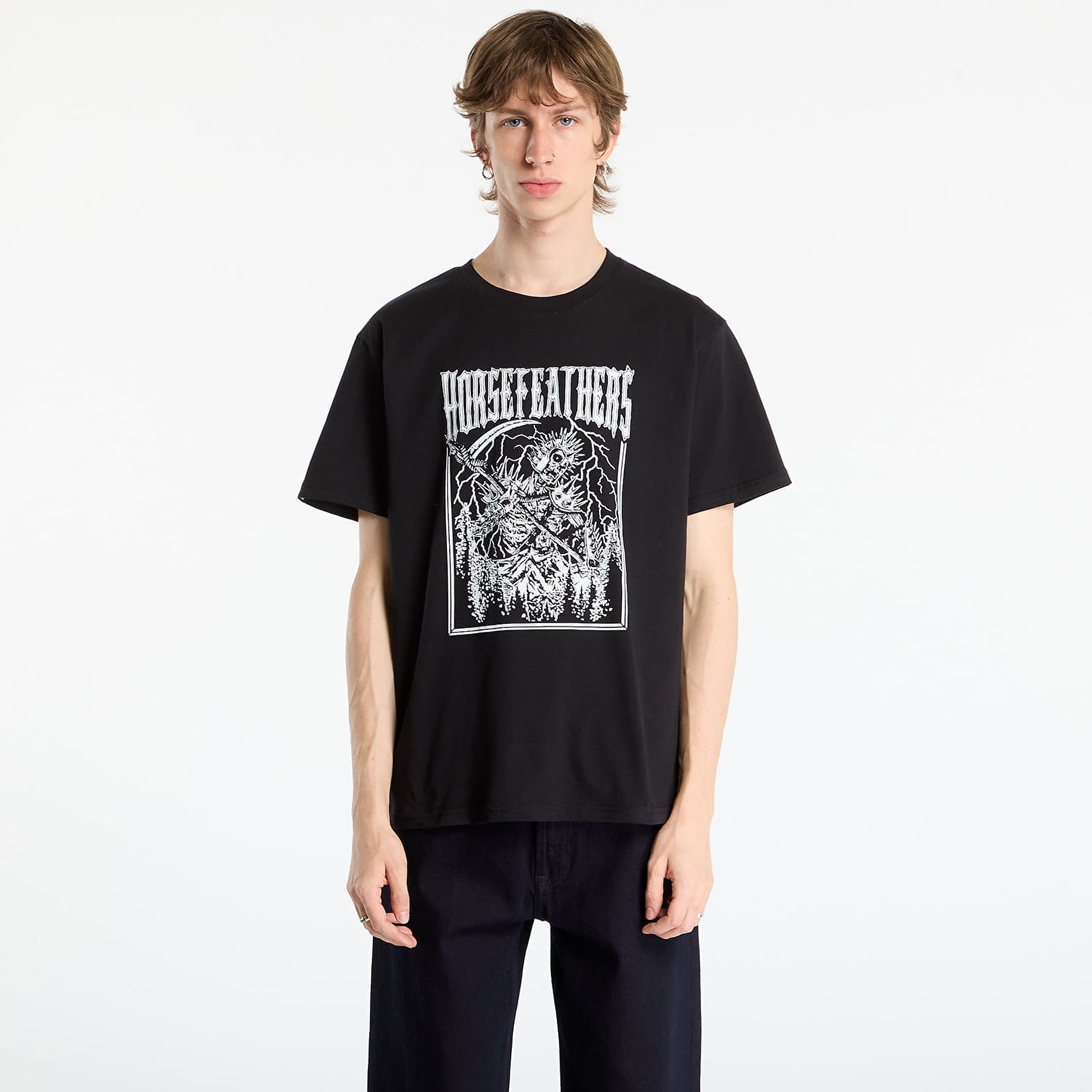 Tričko Horsefeathers Danihell Graphic T-Shirt XXL Čierna | SM1406A, 0