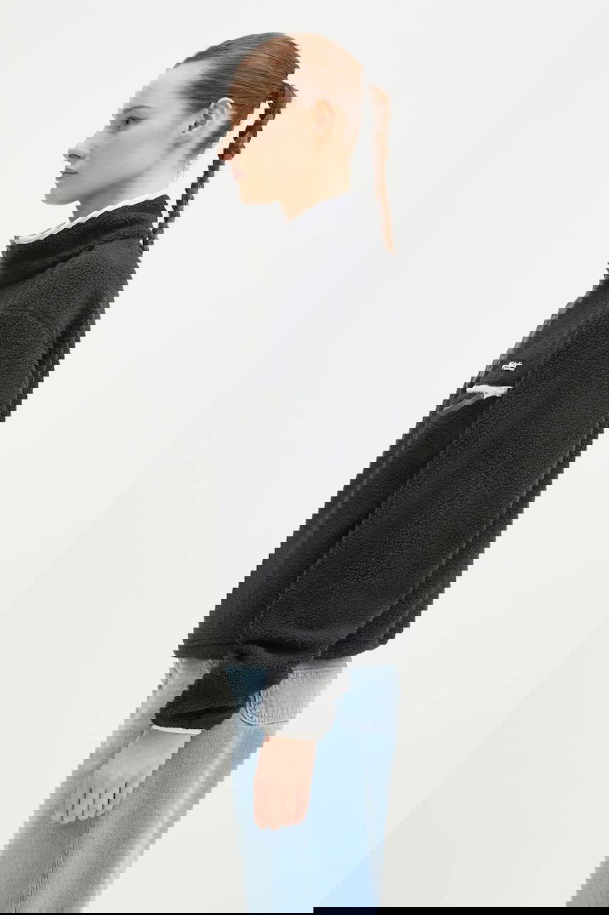 Mikina Columbia Helvetia Stand-Collar Snap-Button Fleece Pullover with Logo Čierna | 2092231, 1