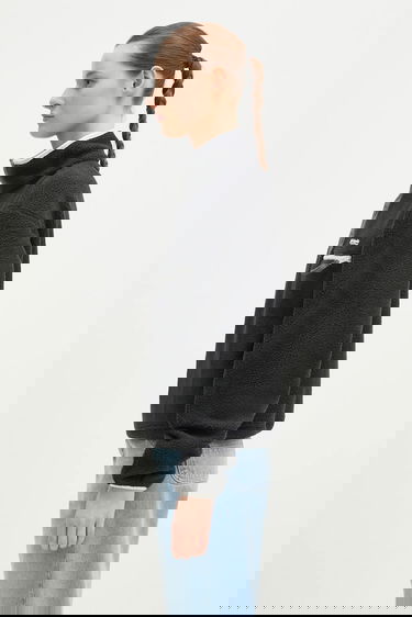 Mikina Columbia Helvetia Stand-Collar Snap-Button Fleece Pullover with Logo Čierna | 2092231, 1