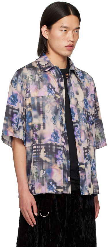 Košeľa Collina Strada Collina Strada Market Print Shirt Modrá | XX3890, 4