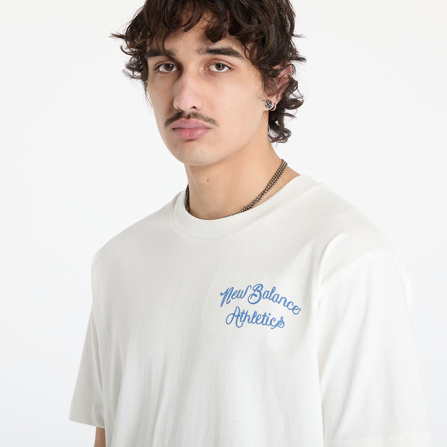 Tričko New Balance Relaxed League T-Shirt Biela | MT43556SST, 1