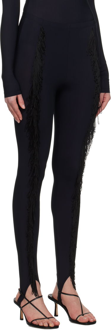 Legíny Maison Margiela MM6 Maison Margiela Fringe Stirrup Leggings Čierna | S52KA0525 S20518, 1