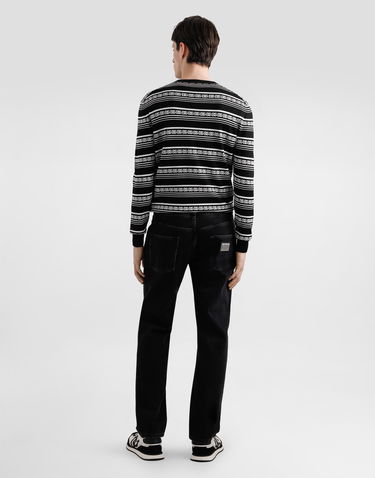 Sveter Dolce & Gabbana Dolce & Gabbana Silk Crew-Neck Pullover with Logo Čierna | GXX02TJBSN4N0004, 2
