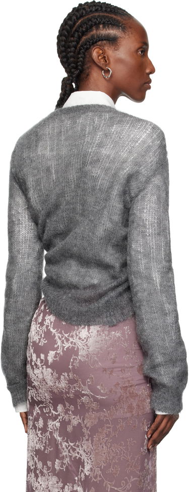 Sveter Ann Demeulemeester Ann Demeulemeester Zinaida Drawstring Sweater Šedá | 2520-W-KN35-KN069-088, 2