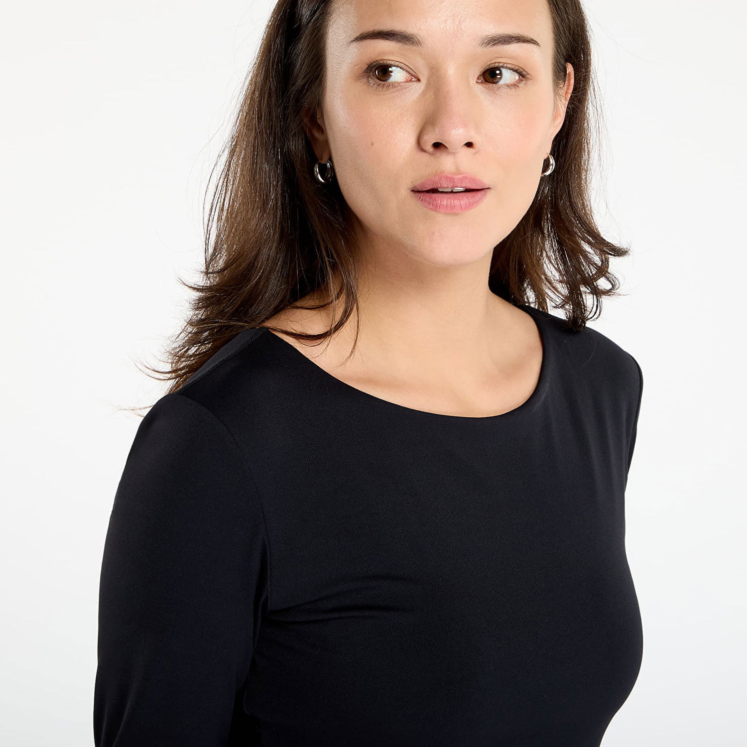 Crop Top Urban Classics Sports Cropped Longsleeve Top with Thumbholes Čierna | TB7807-00007, 1