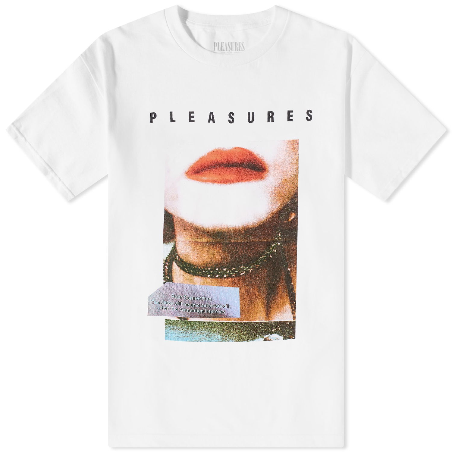 Tričko Pleasures Poor Connection T-Shirt Biela | P23SP058-WHT, 0