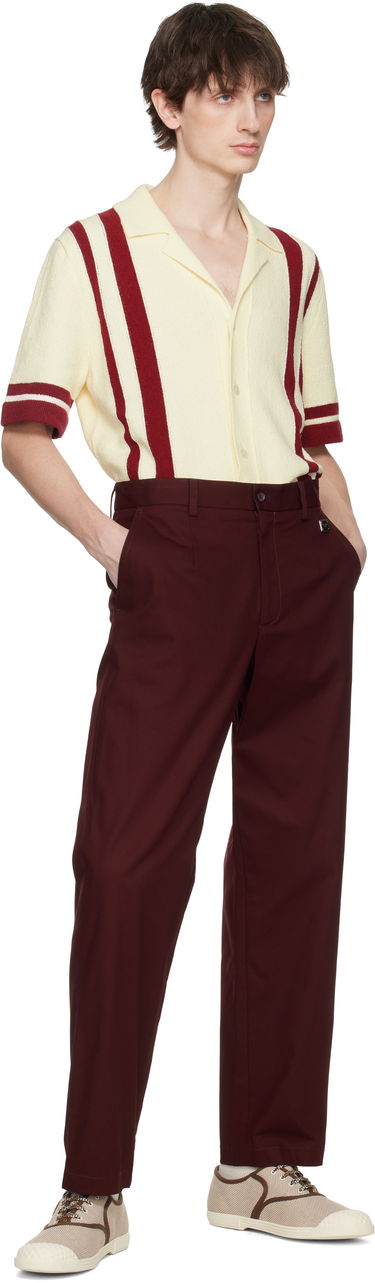 Nohavice Dolce & Gabbana Dolce&Gabbana Gabardine Trousers Vínová | GV5ZHTFUFNV, 3