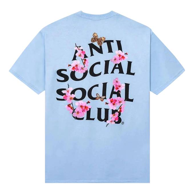 Tričko Anti Social Social Club Anti Social Social Club Floral Print T-Shirt Modrá | 0657-100000103KT-BLUE