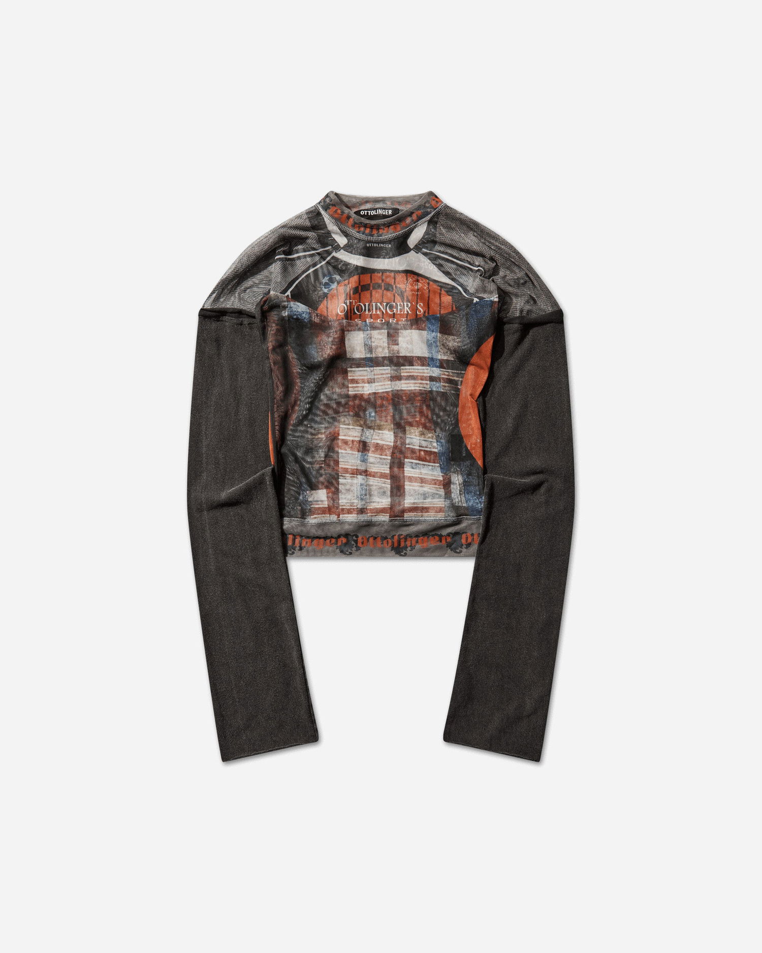 Crop Top Ottolinger Mesh Hybrid Longsleeve Top Racing Plaid Rôznofarebný | 101-107009-02 PRI, 0