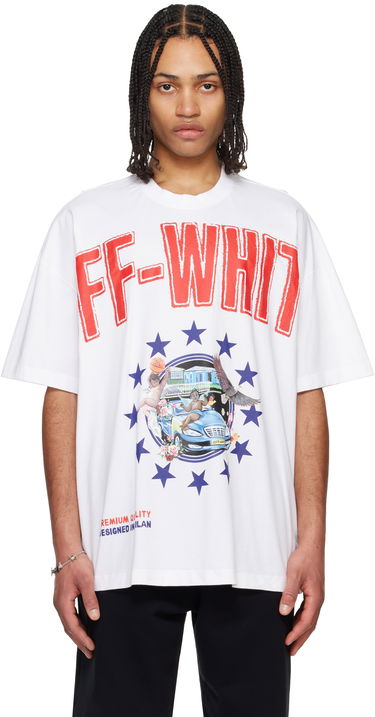 Tričko Off-White Off-White Fresco Star Graphic T-Shirt Biela | OMAA161S25JER0010120, 0