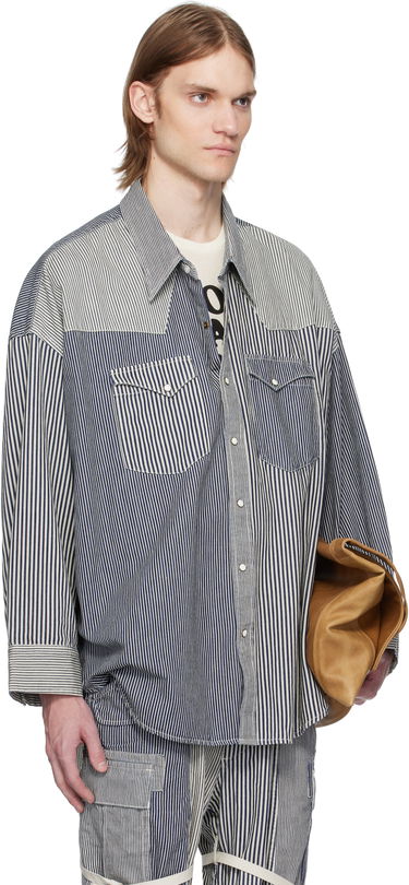 Košeľa R13 R13 Oversized Cowboy Shirt Modrá | R13MD028-D212A, 1