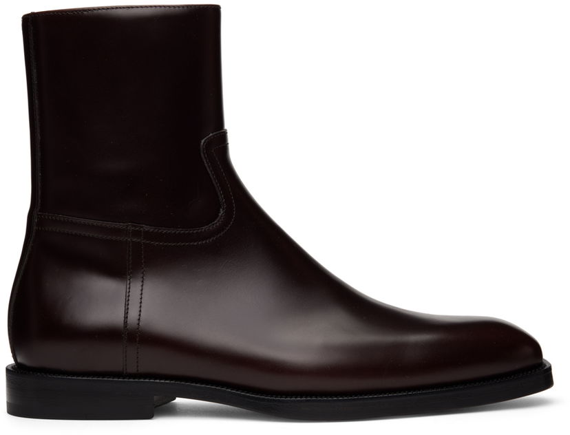 Tenisky a topánky Dries Van Noten Dries Van Noten Leather Boots Vínová | MW222-165-101
